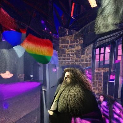 Hagrid Enjoys a Night Out at a Gay Club