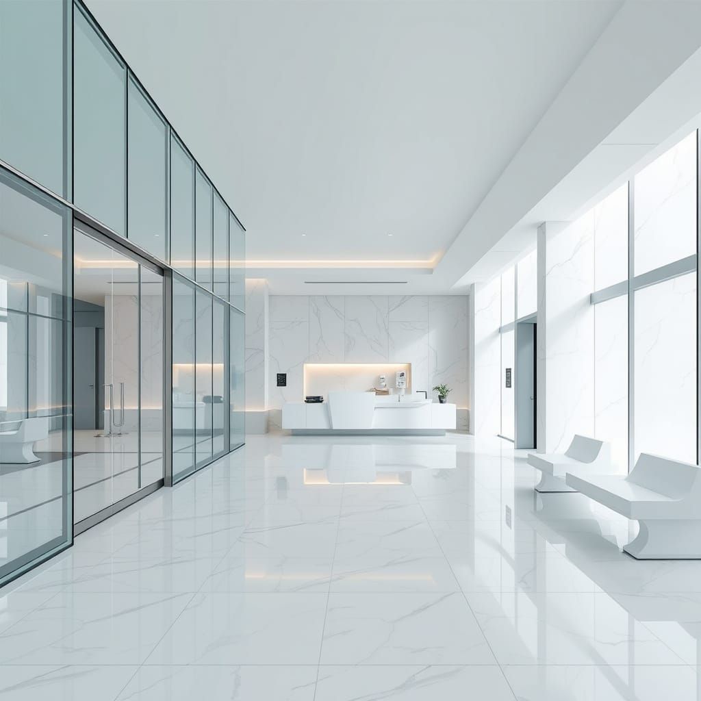 Luxury Clinic Facade in Pastel Hues