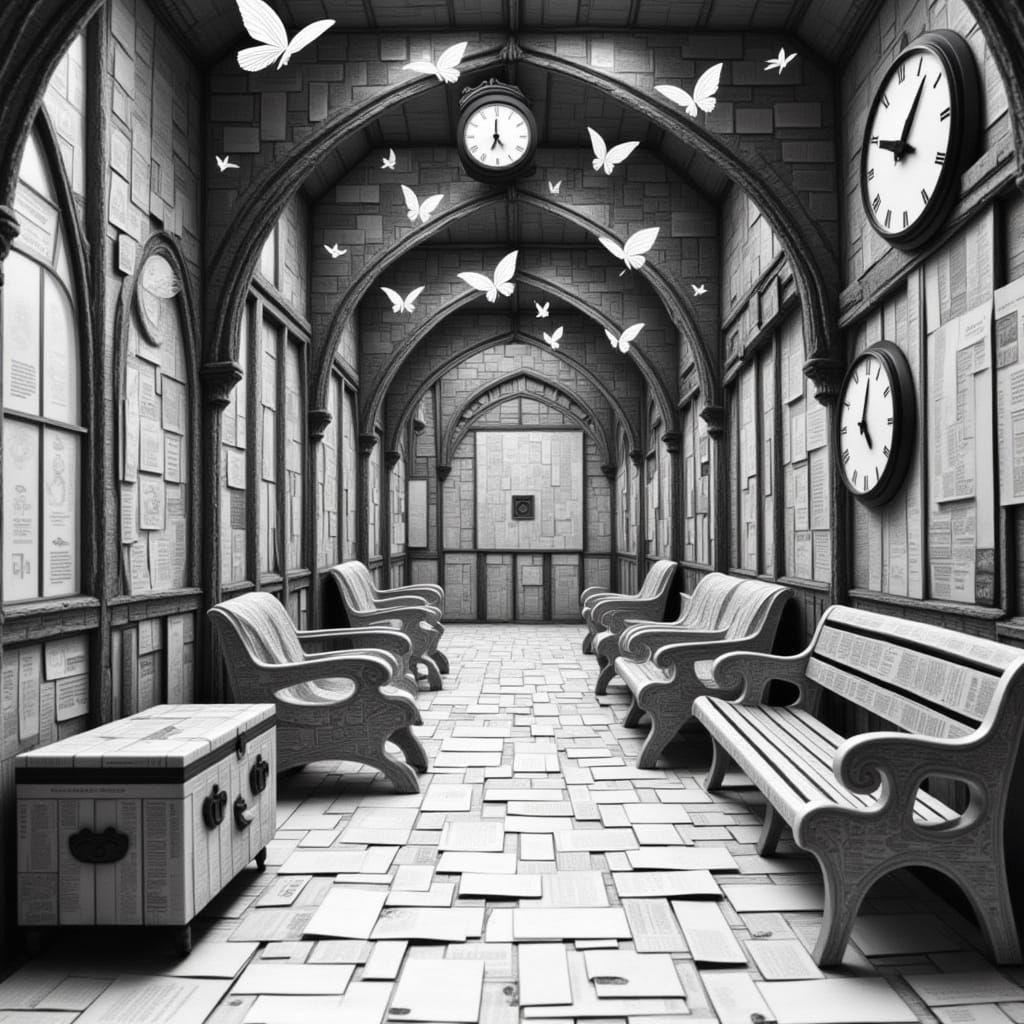 Papier-Mâché Train Station Transformed into Jazz Set