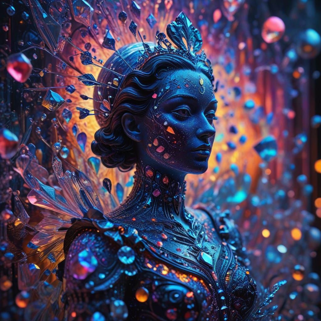 Majestic Queen of Hearts in Crystal Hologram