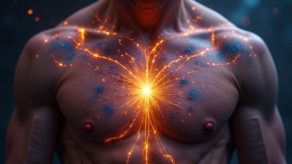 Cosmic Chest Radiance: A Matte Painting