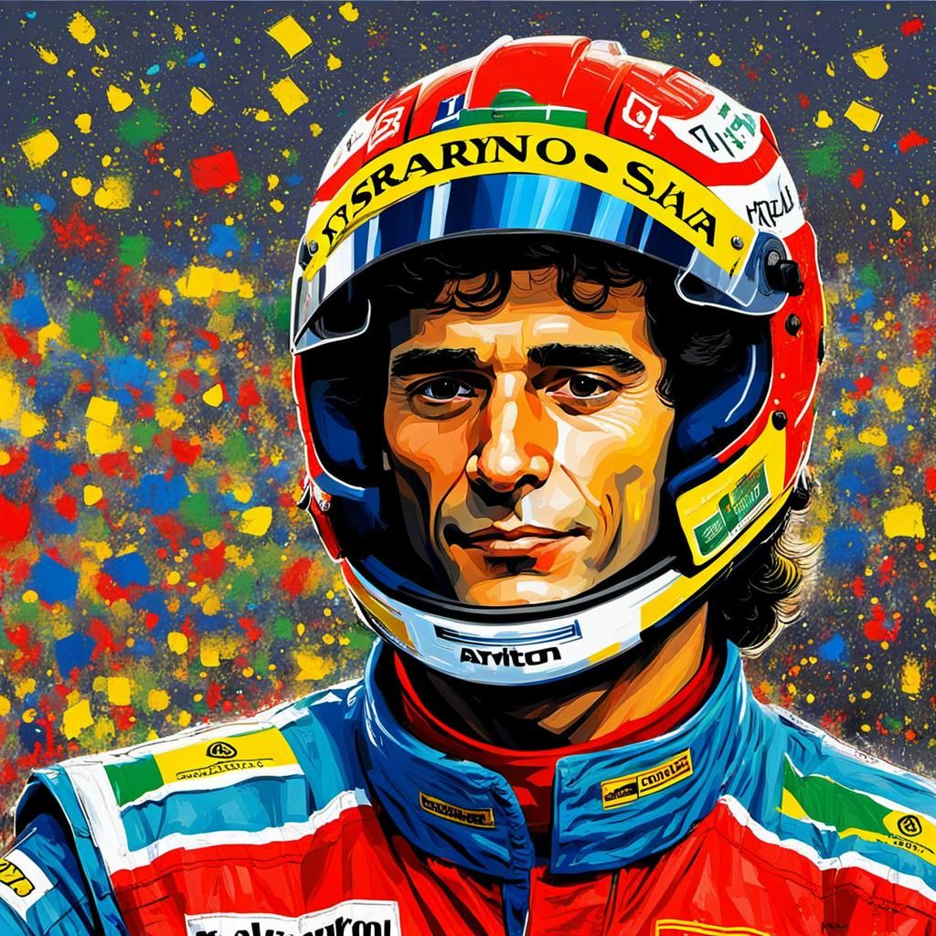 Ayrton Senna: Eternal F1 Champion Portrait