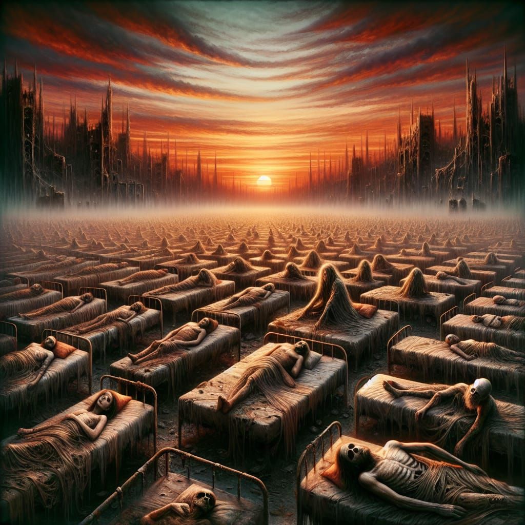 Gothic Wasteland Album Art: Industrial Metal Dreamscape