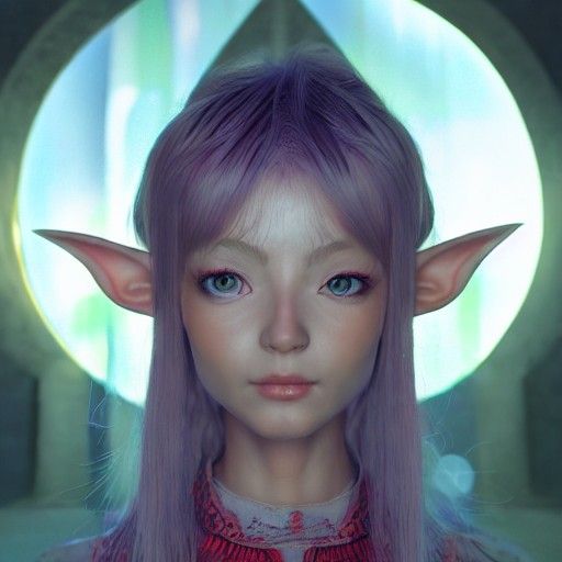 Anime Elf Girl Portrait in Unreal Engine 5