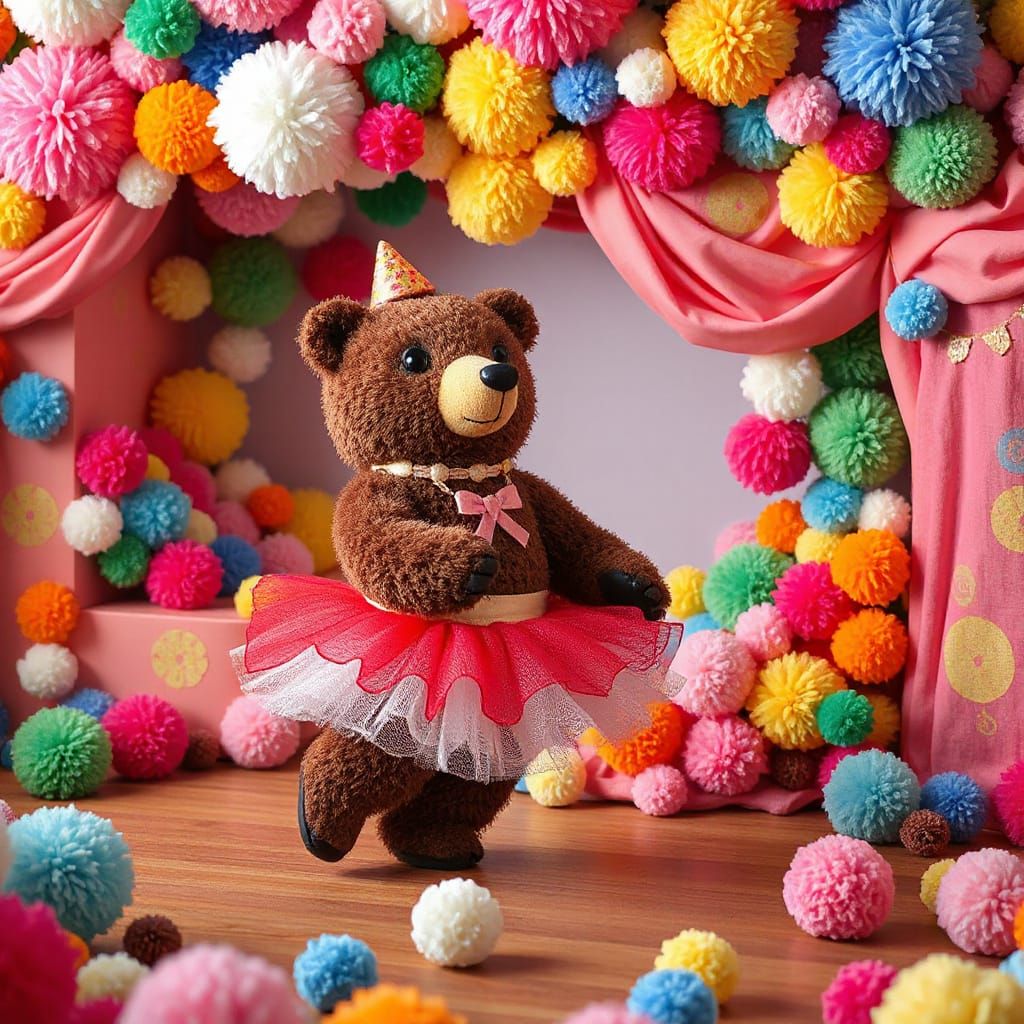 Bear Ballerina in Pom Pom Pop Theater