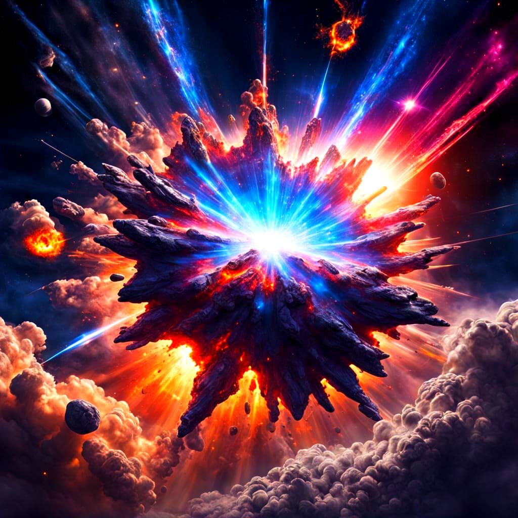 Supernova Cosmic Explosion in Vibrant Colors