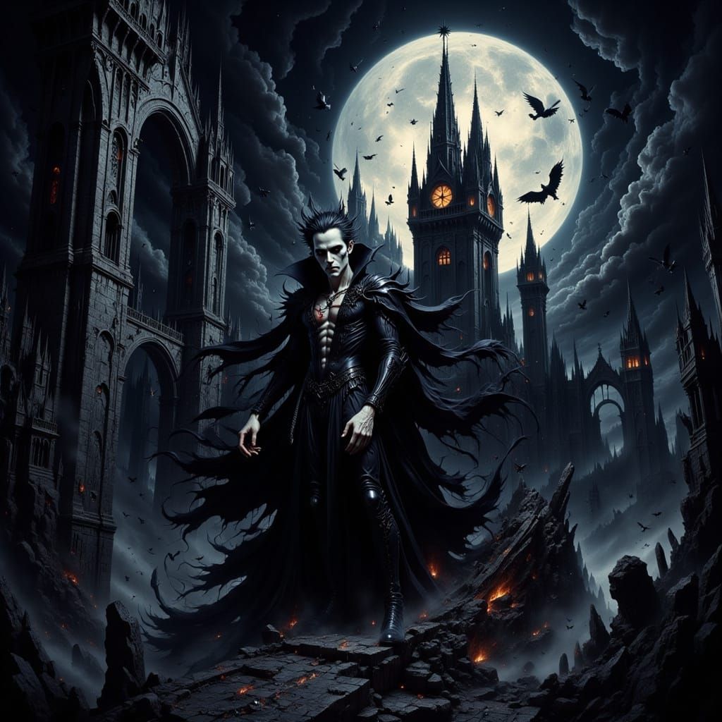 Count Orlok's Gothic Castle Silhouette