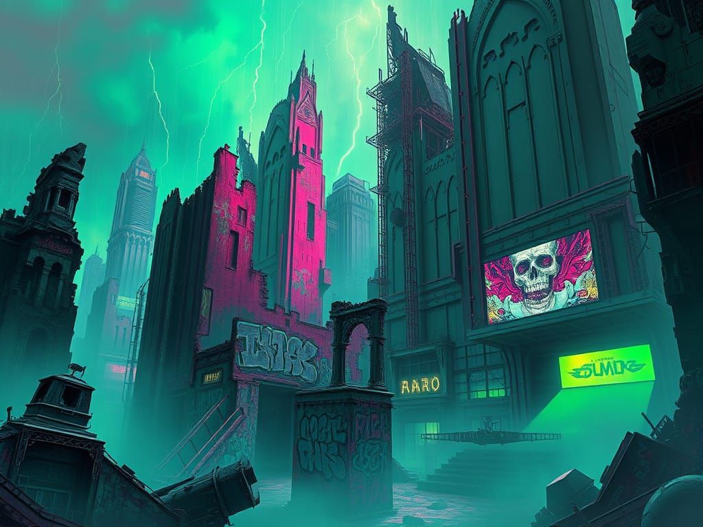 Humanity Has Not Survived Moebius cool colors green and mage...