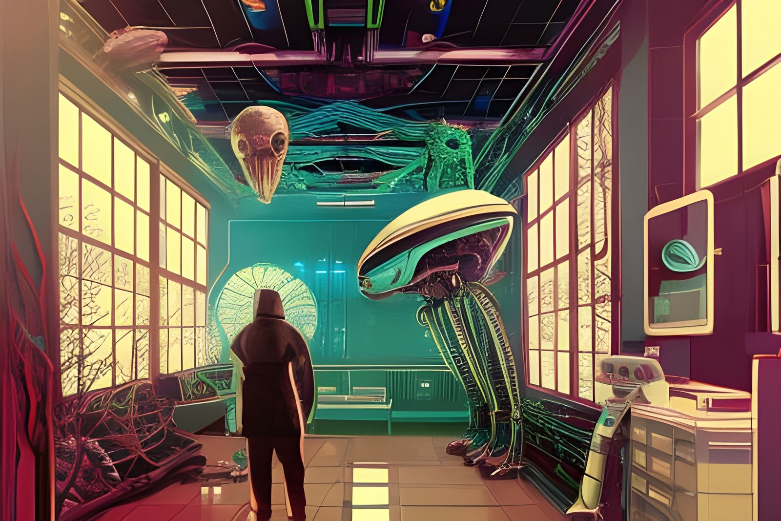 Alien Doctor's Retro Sci-Fi Office