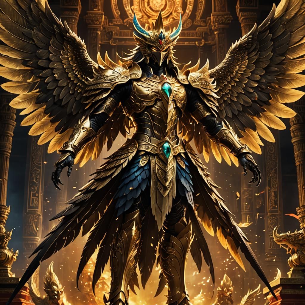 Anime Garuda Protecting Thai Temple Key Visual