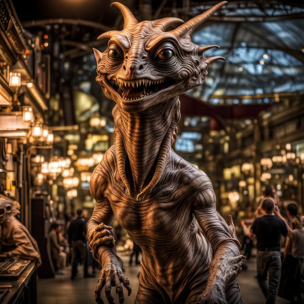 Photorealistic Aliens in Exotic Fashion