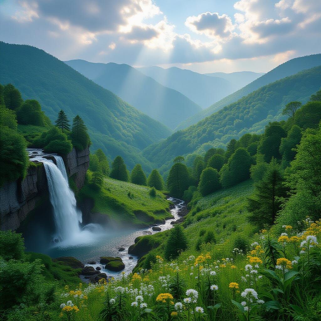 Appalachian Mountains in Spring: Waterfall Masterpiece