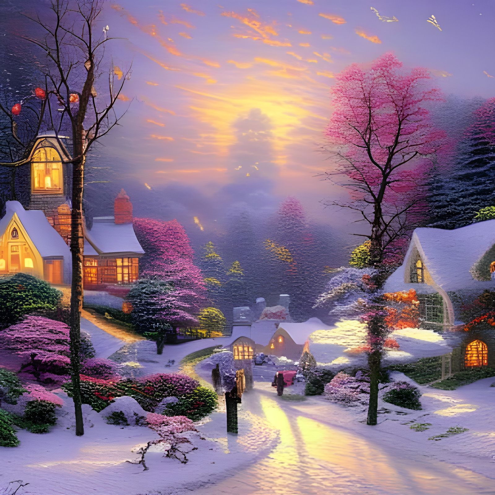 Romantic Thomas Kinkade Advent Calendar