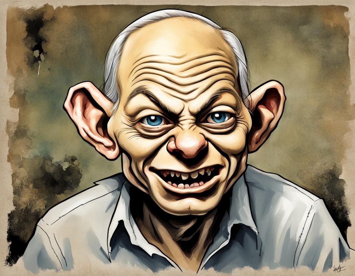 Benjamin Netanyahu as Gollum