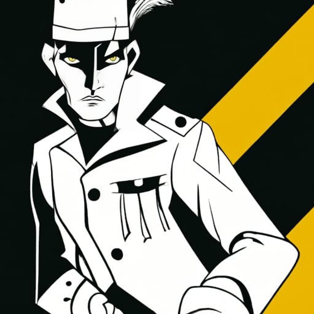 Hunter in Comic Book Style with Noir Accents