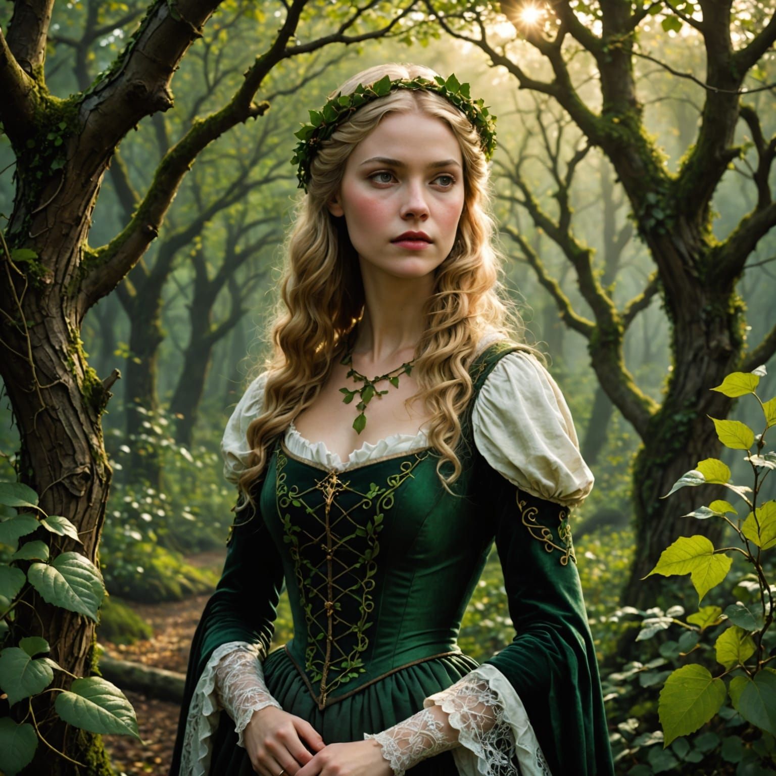 A Dark Beauty Protects the Grove with Water Magic and Earthy...