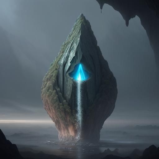 Mineral Inside a Drop: Digital Matte Painting