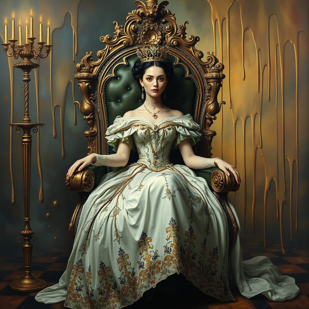 Dreamlike Princess Portrait in Salvador Dali Style