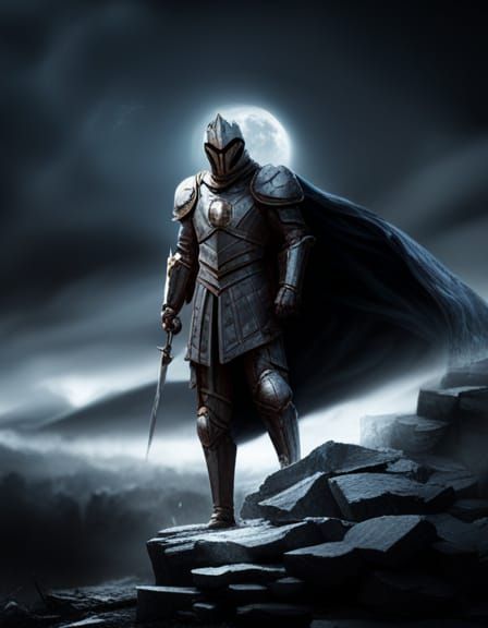 Intricate Evil Knight in Digital Matte Painting