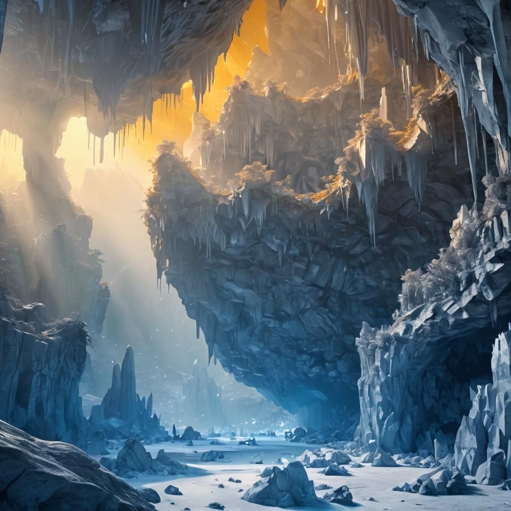 Majestic Fantasy Cave of Crystal Wonders