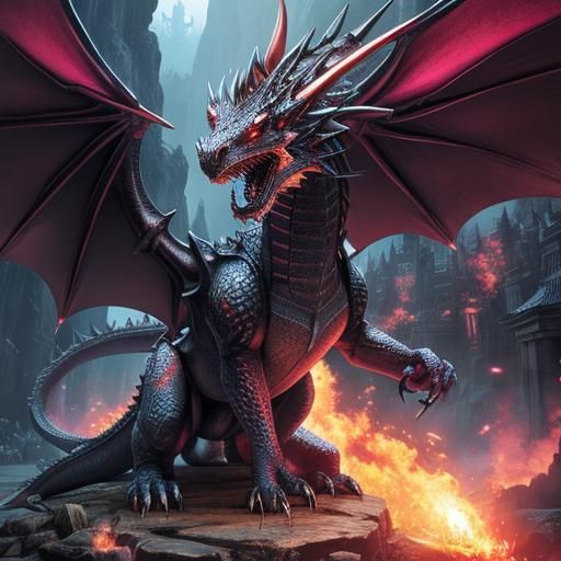 Colorful Anime Dragon Movie Poster