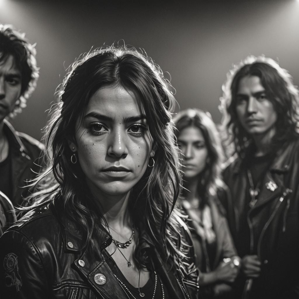 Mexican Rock Band Concert Portrait