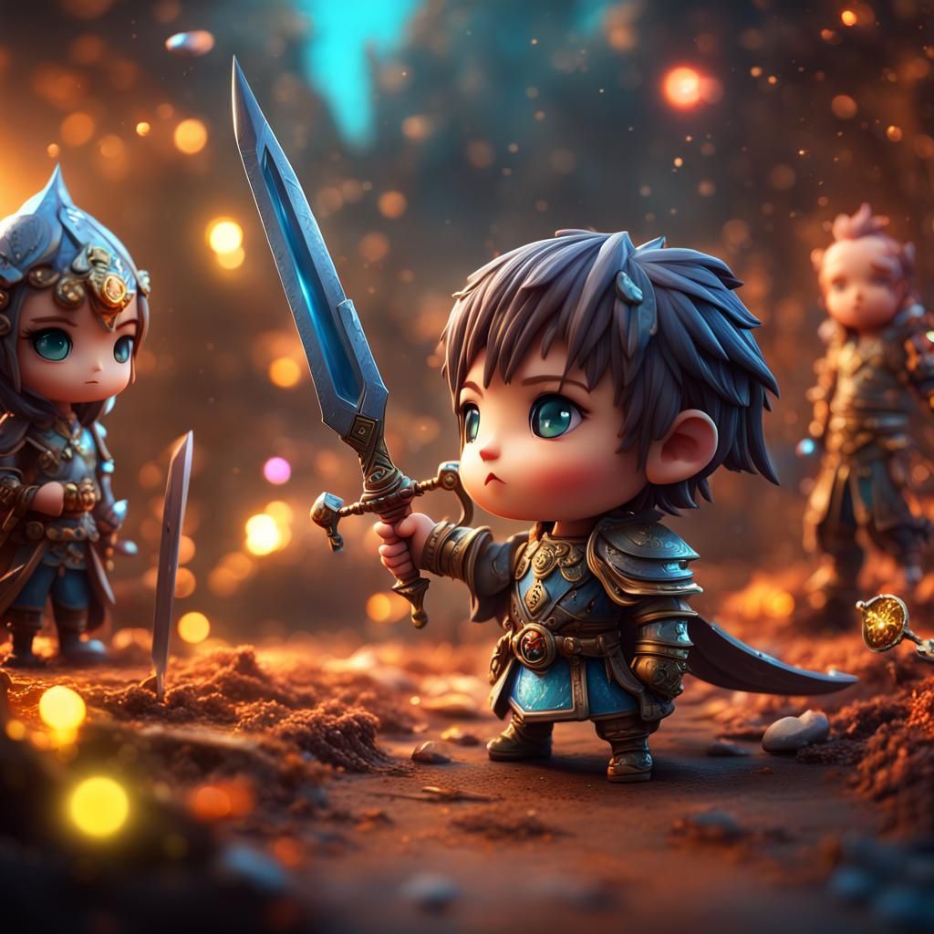 Chibi Fantasy Adventure: Hyperdetailed Concept Art