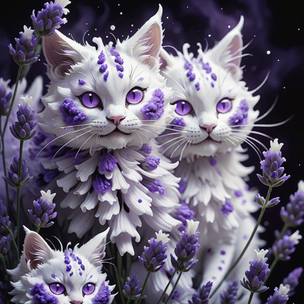Cat Face Flowers With Ethereal Luminescence