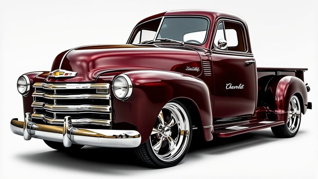 Vintage Chrome Chevrolet Pickup Truck