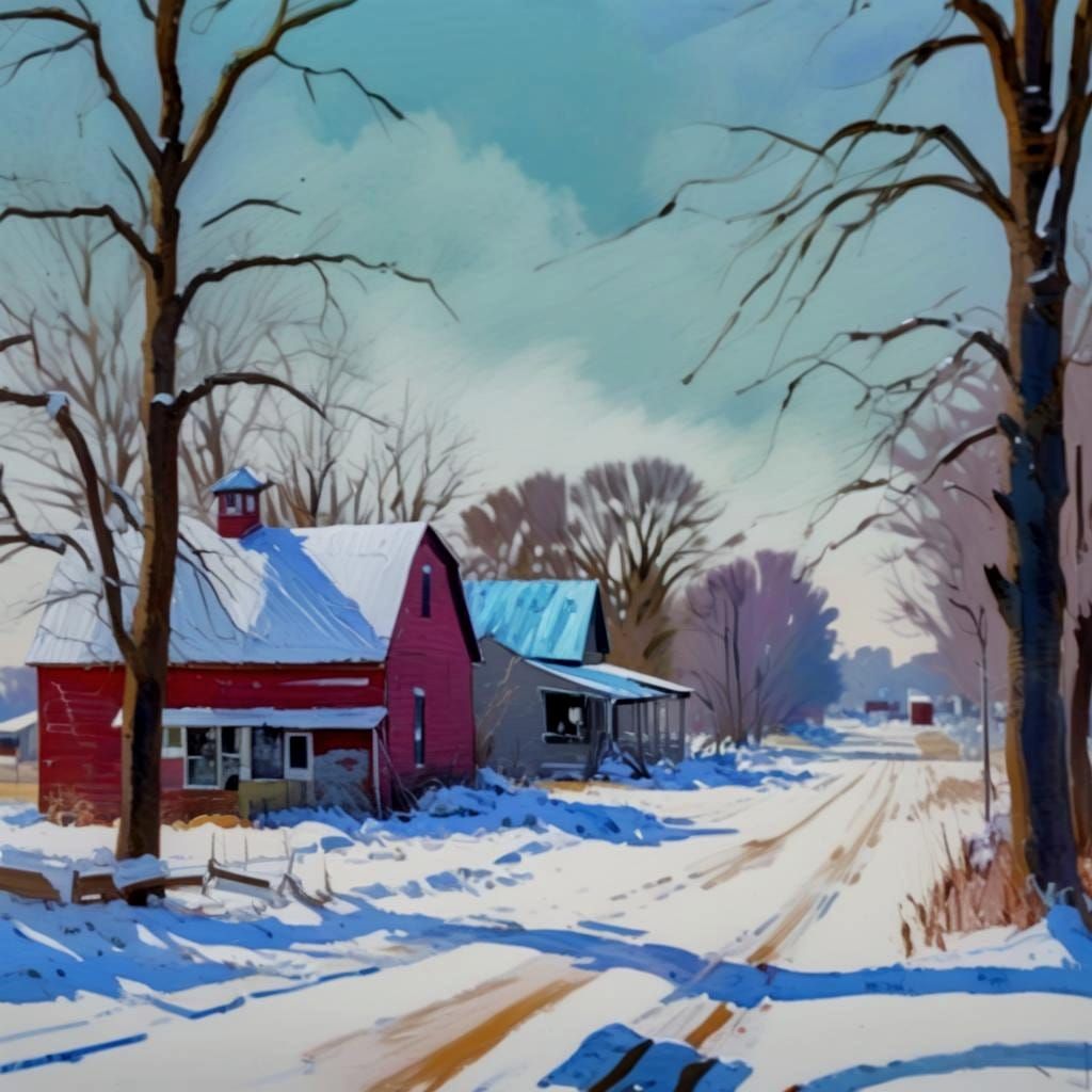 Winter in Chicago: Gouache and Watercolor Impressionism