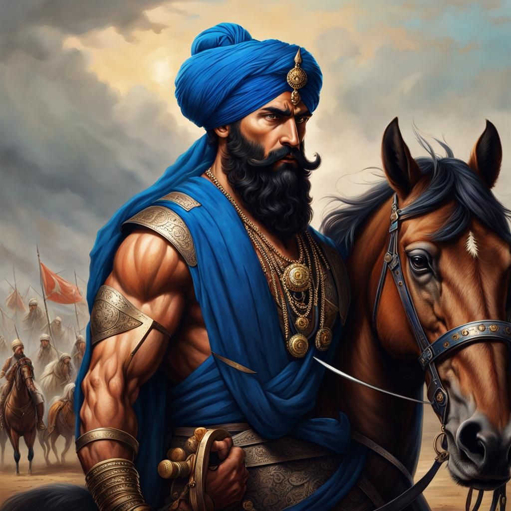 Sikh Warrior Returns from Battle