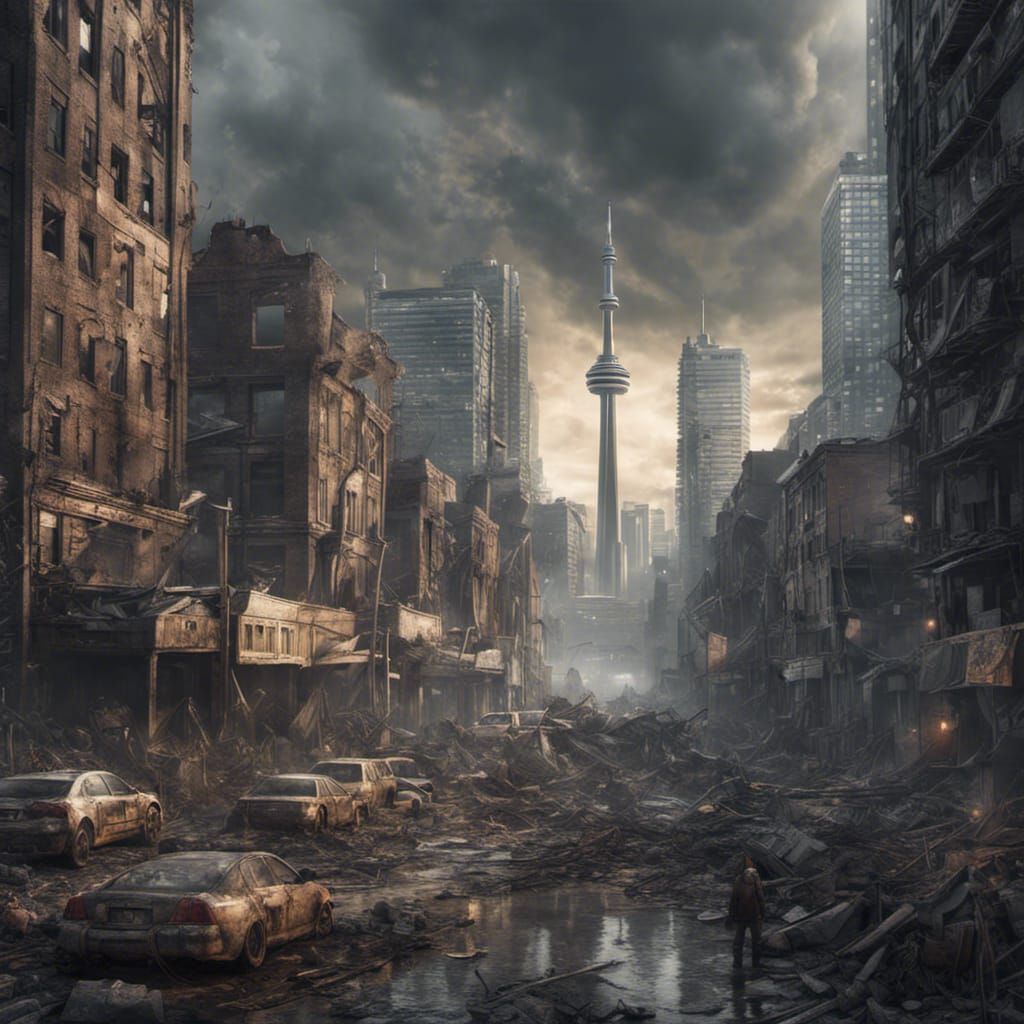 Post-Apocalyptic Toronto: Detailed Digital Matte Painting