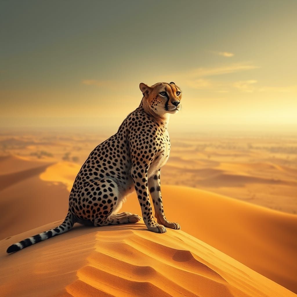 Cheetah King of the Desert Savannah