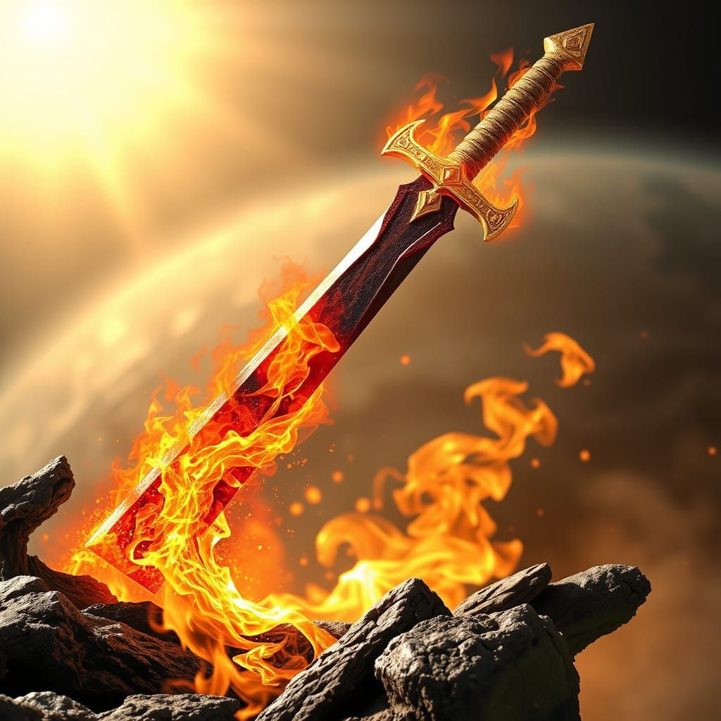 Sword of Primordial Fire, Forged from Lava and Earth