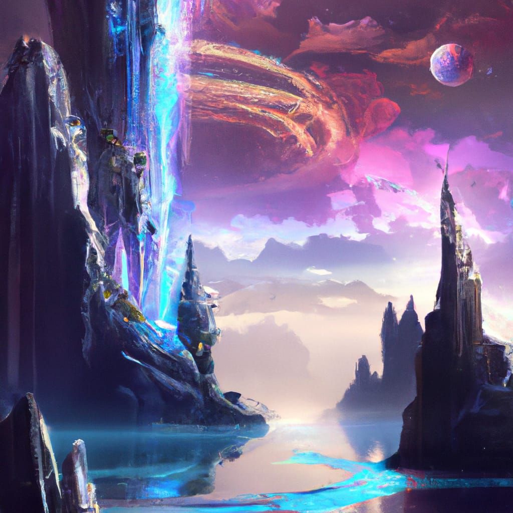 Magnificent Hyperrealistic Landscape in Detailed Matte Paint...