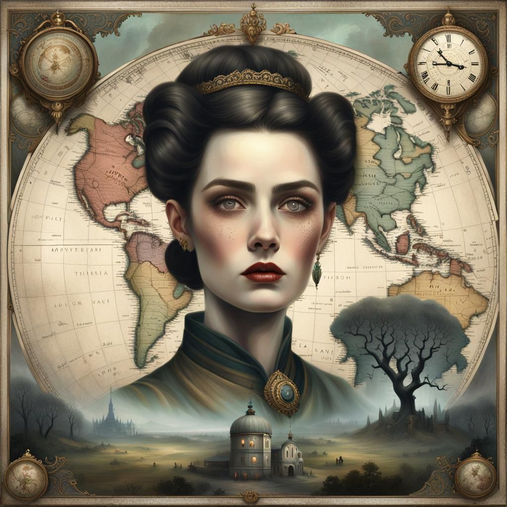 Matchstick Character in Detailed Matte Painting