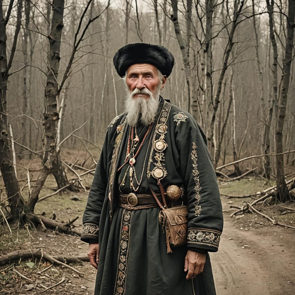 Traditional Russian Man in National Dress