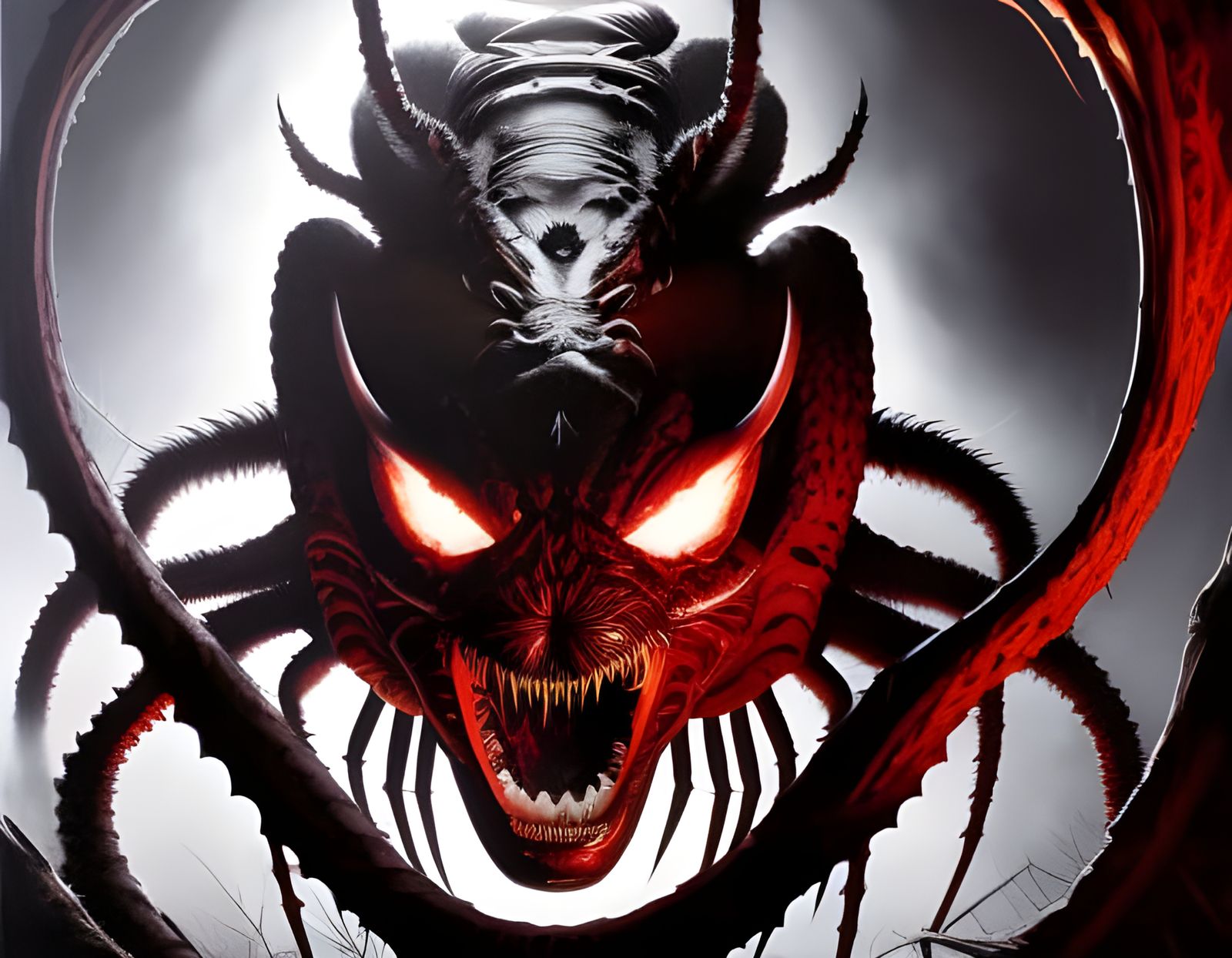 Terrifying Spider Monster in American Horror Story Style