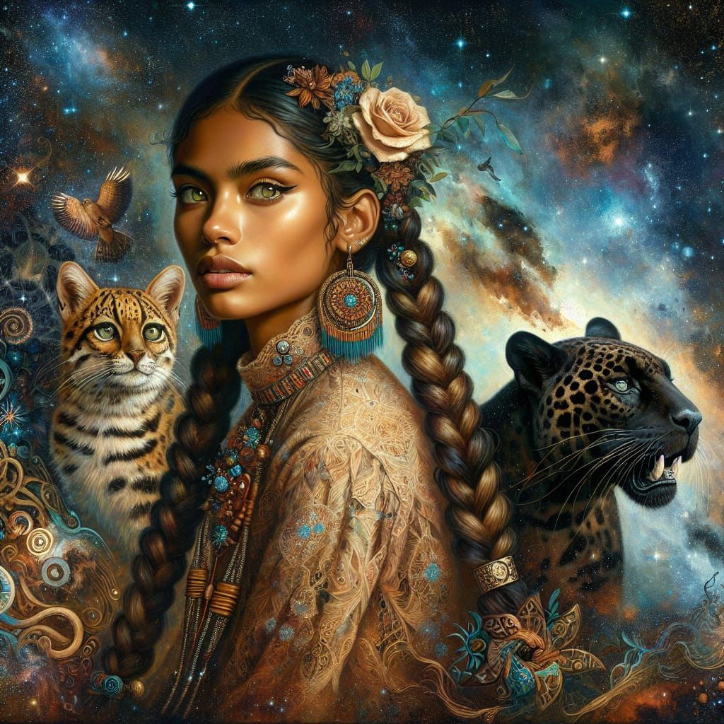 Birth of Venus, As A Beautiful Hispanic Woman