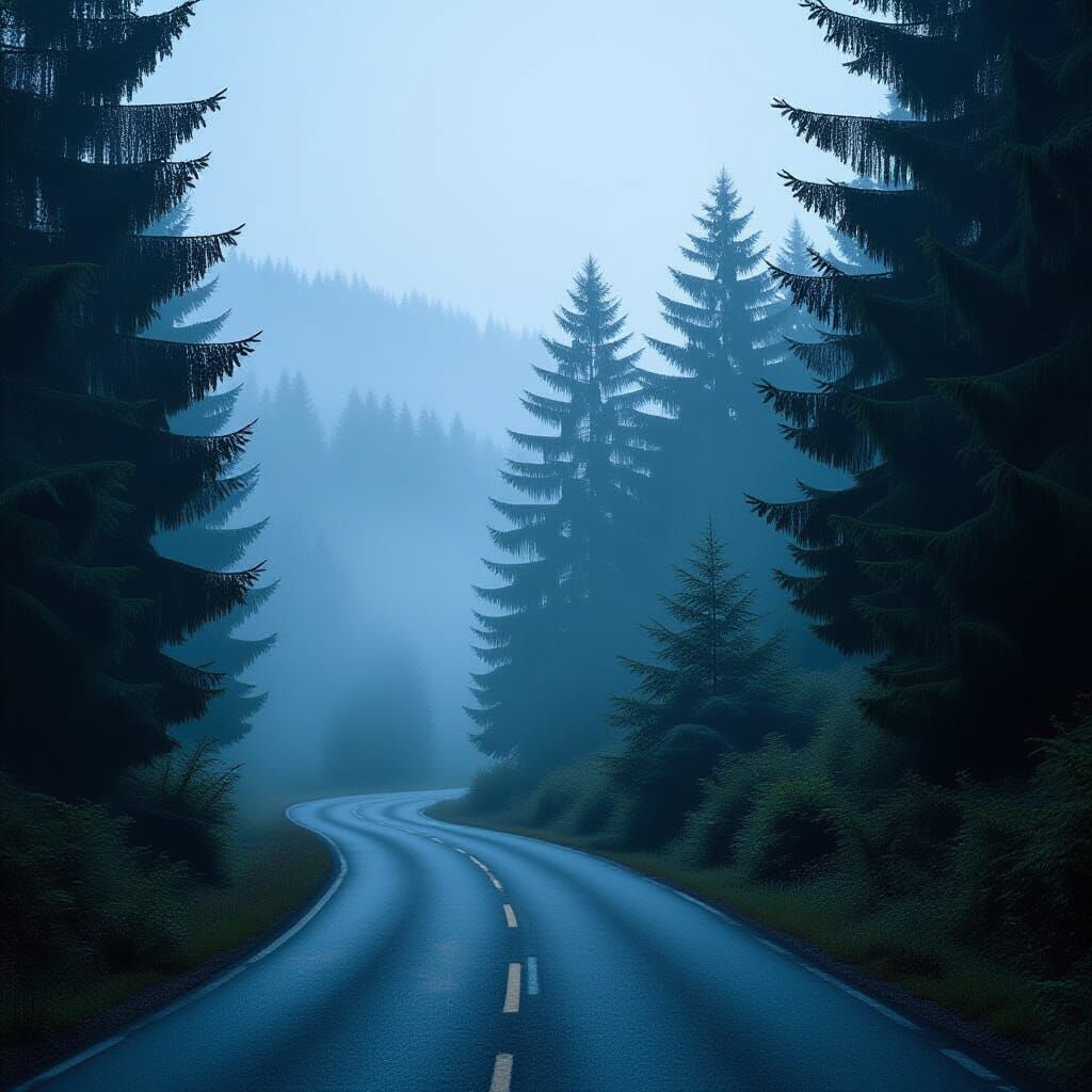 Misty Morning Cinematic Atmosphere on Film