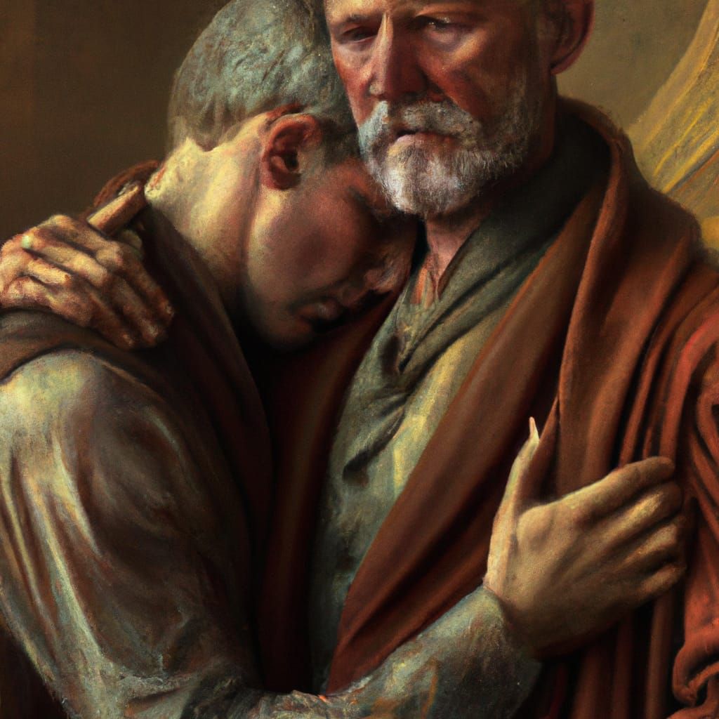 Emotional Embrace: Hyperrealistic Magazine Cover Art