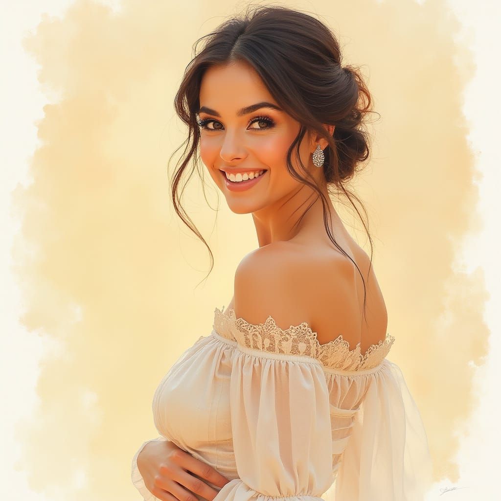 Dreamy Portrait in Pastel Hues