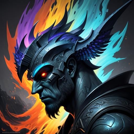 Hyperrealistic Nephilim Concept Art in Color Depth