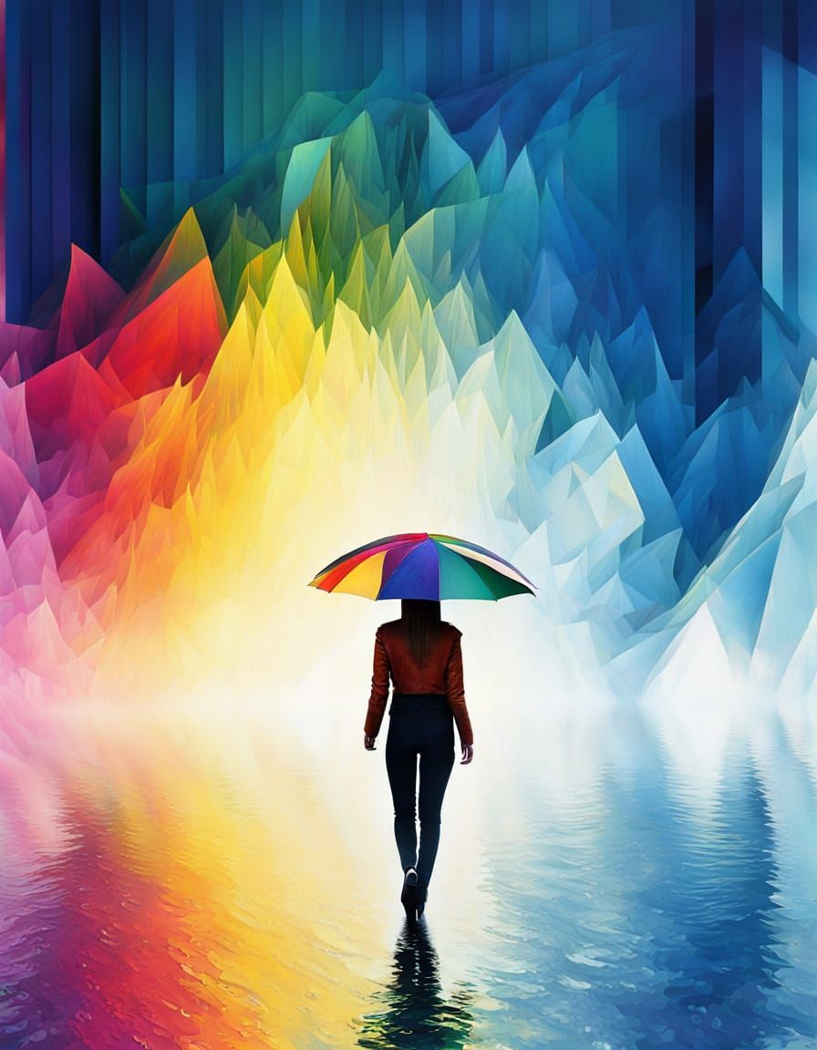 Abstract Colorfield of Confused Emotions