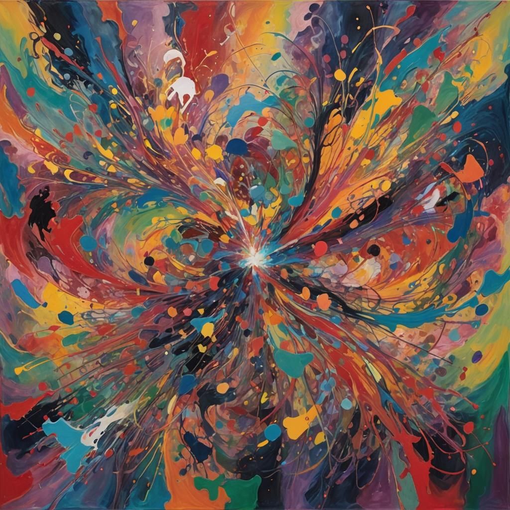 Psychedelic Burst of Creative Color