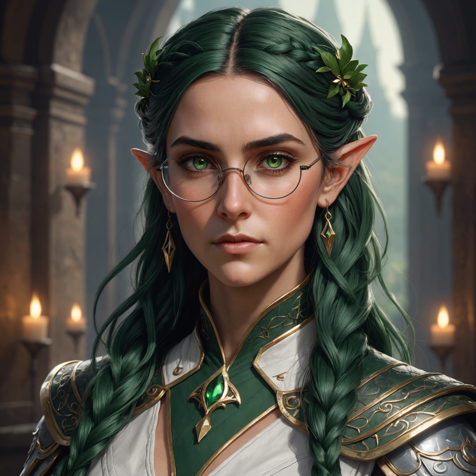 High Elf Portrait in Detailed Digital Art Style