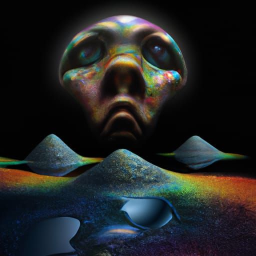 Hyperrealistic Alien on Unknown Planet