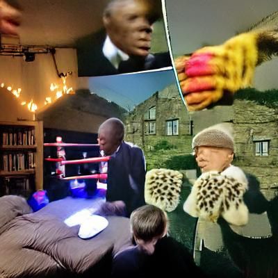 Photorealistic Boxing Match in Volumetric Lighting