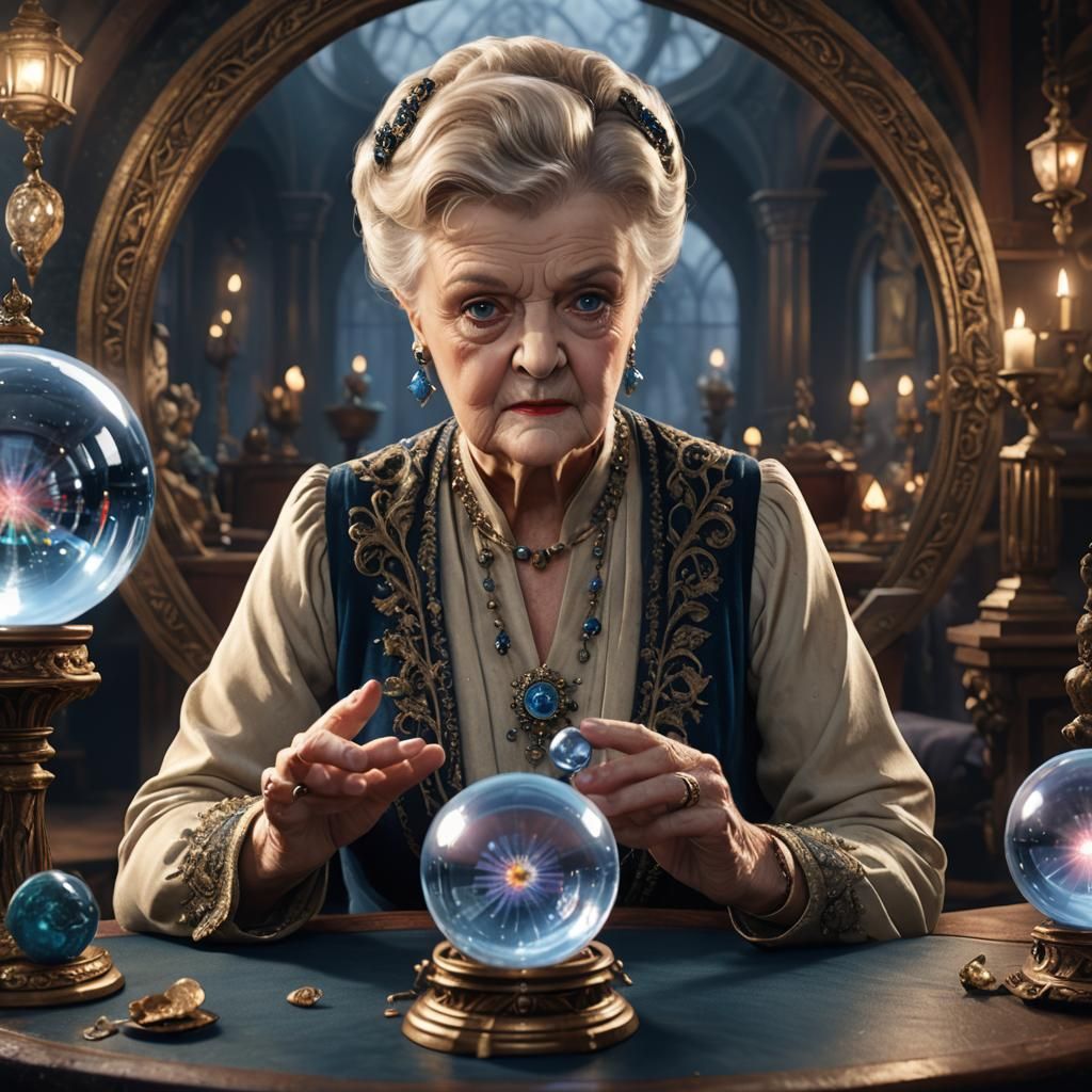 Angela Lansbury Crystal Ball Gaze: Fantasy Concept Art