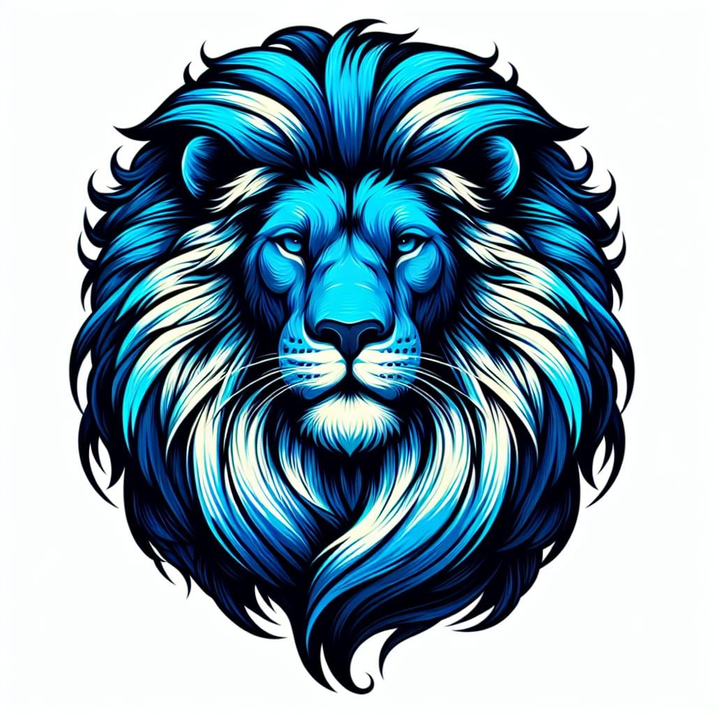 Blue Maned Lion with Black Tail